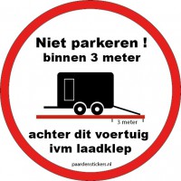 Niet parkeren binnen 3 meter