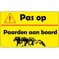 Pas op paarden aan boord